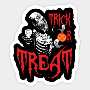 Halloween Ghoul Trick or Treat Sticker